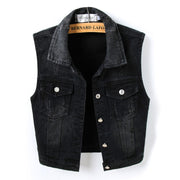 Black Denim Vest