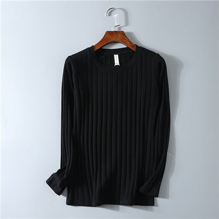 Striped Elastic Sweater