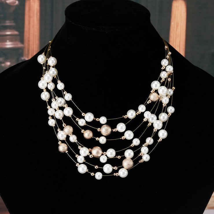 Chain Pearl Necklace