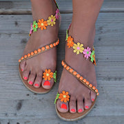 Flower Bohemia Style Flip Flops