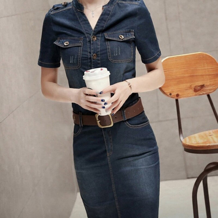 Denim Casual Jeans Dress