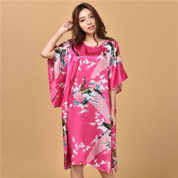 Silk Rayon Loose Gown