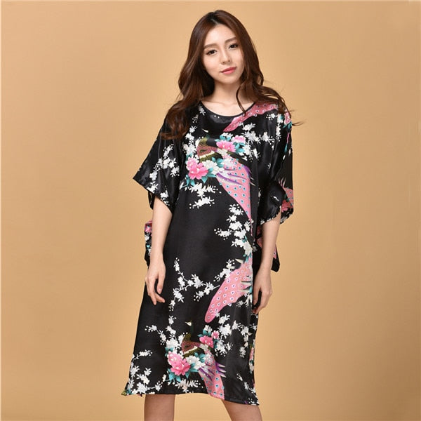 Silk Rayon Loose Gown