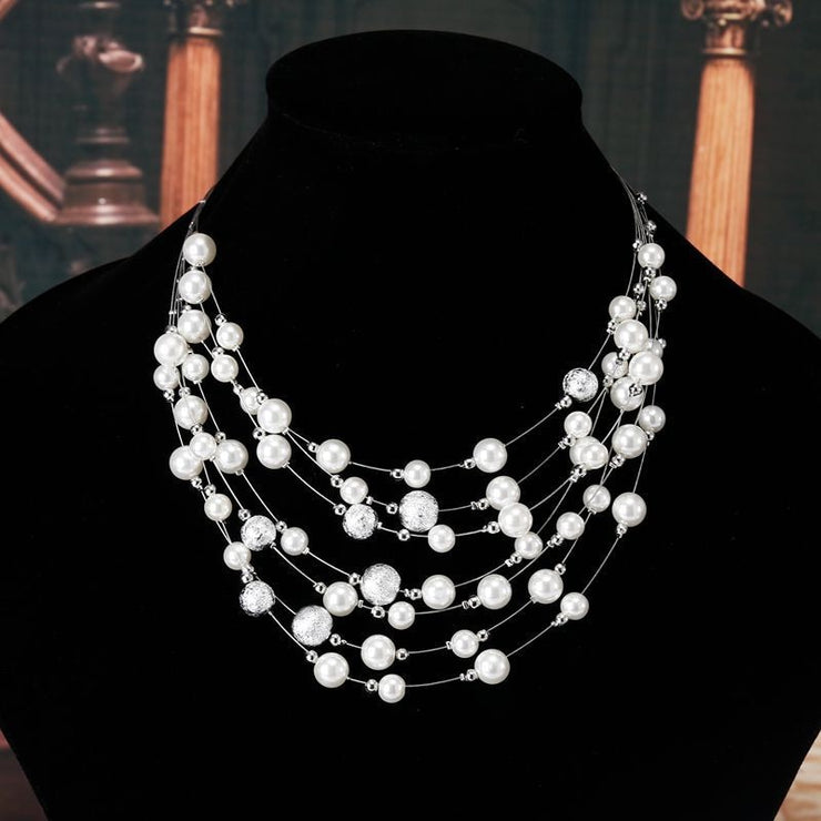 Chain Pearl Necklace