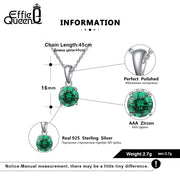 Effie Queen 100% Sterling Silver Birthstone Necklaces