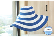 Girls Striped Straw Hats