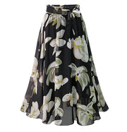 Bow Tie Print Floral Skirts