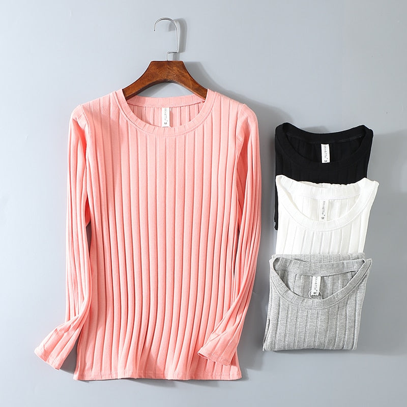 Striped Elastic Sweater