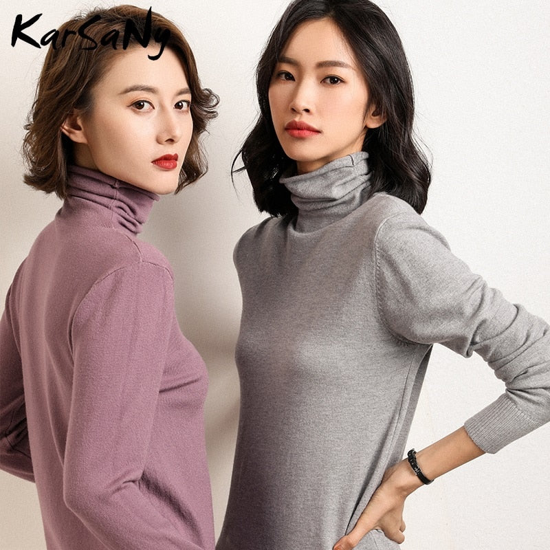 Thin Cashmere Turtleneck Sweaters