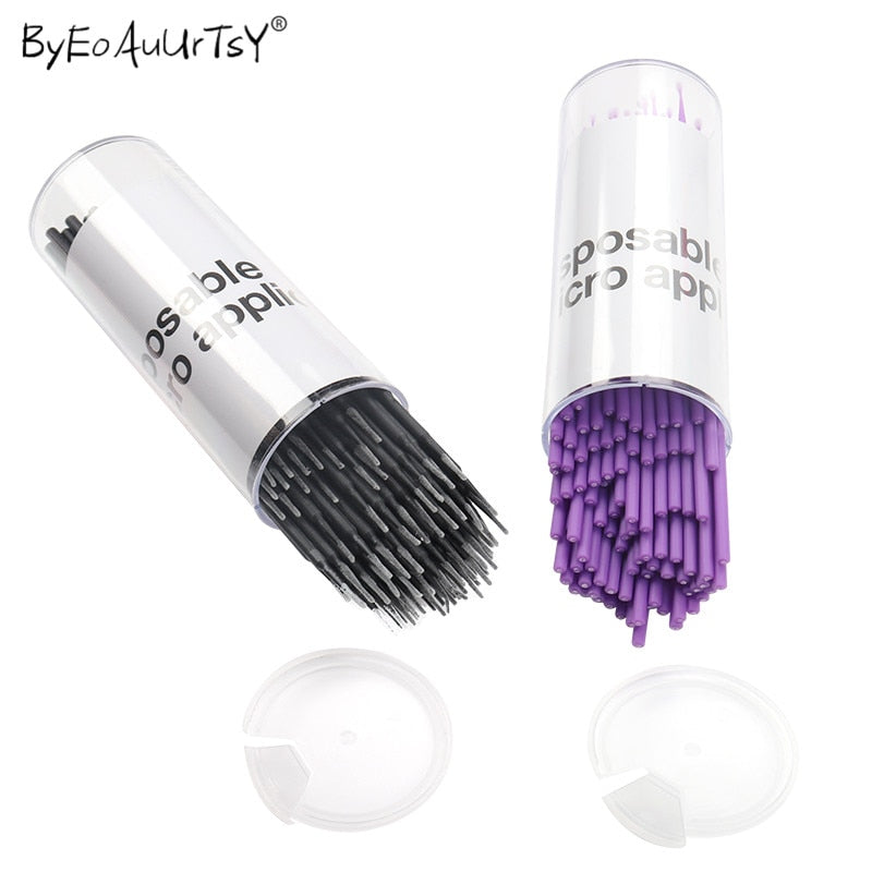 100pcs Disposable Micro Eyelash Brushes