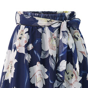 Bow Tie Print Floral Skirts