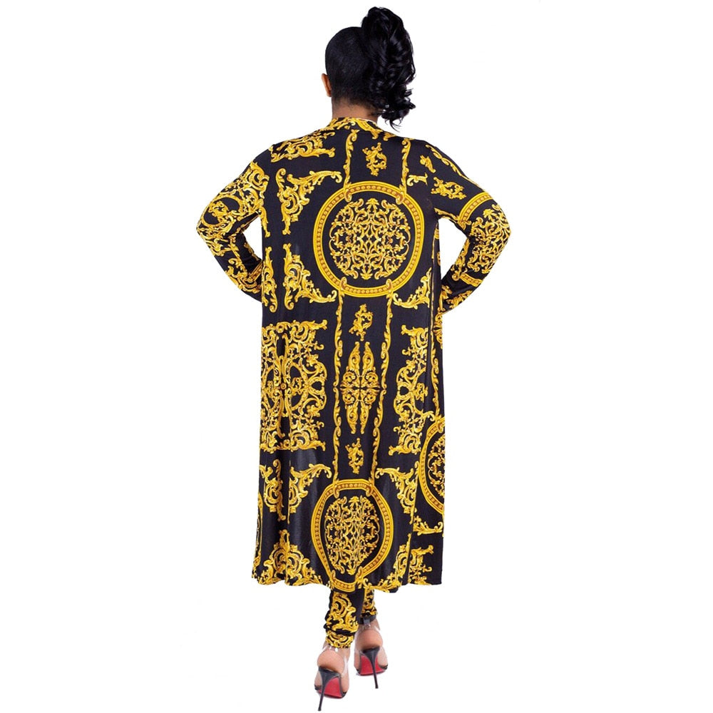 African Print Baggy Pants Suits