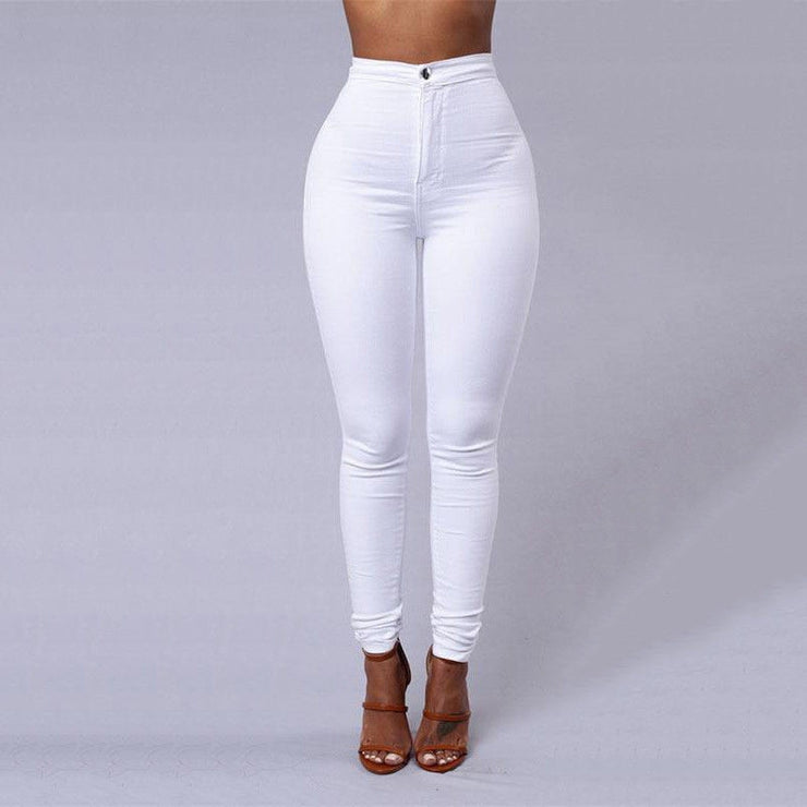 Button Fly High Waist Pencil Pants