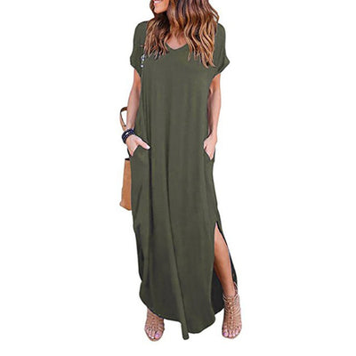 Short Sleeve Long Maxi Dresses