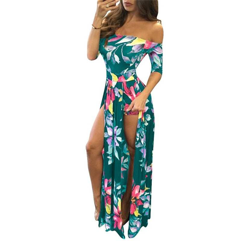 Floral Print Hobo Beach Dress