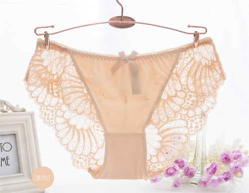 Flower Print Seamless Lace Briefs