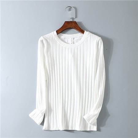 Striped Elastic Sweater