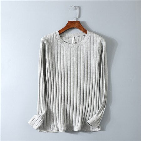 Striped Elastic Sweater