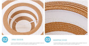 Girls Striped Straw Hats