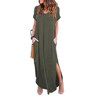 Short Sleeve Long Maxi Dresses