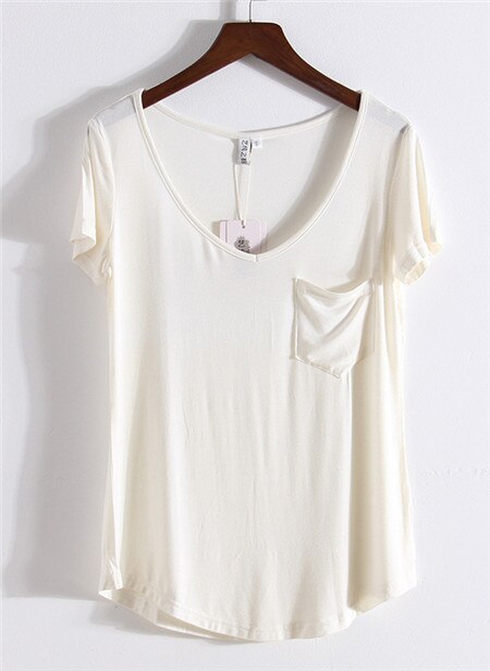 V Neck European Style T-Shirts