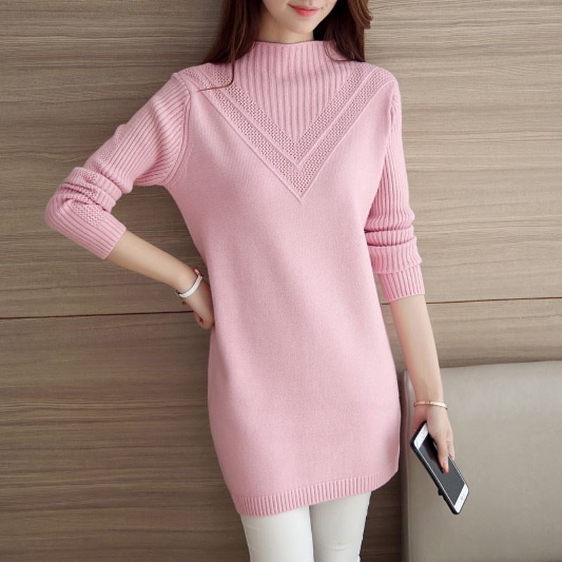 Half Turtleneck Long Sweater