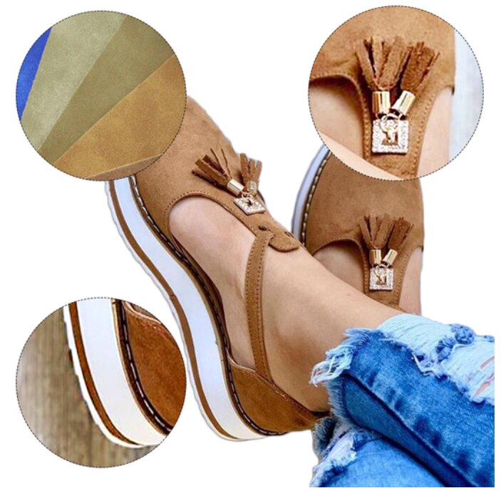 Buckle Strap Thich Flat Sole Sandles