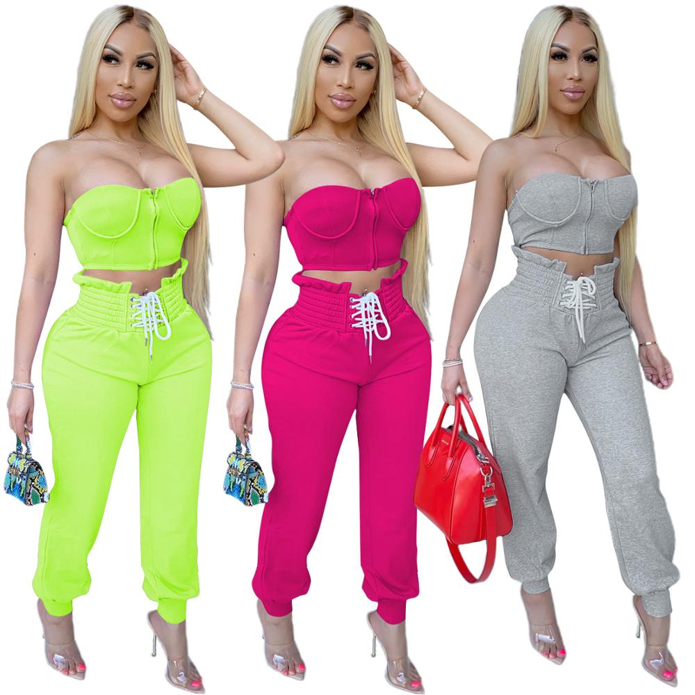 2pc Crop Top Tracksuit