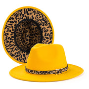 Four Seasons Unisex Inner Leopard Fedoras