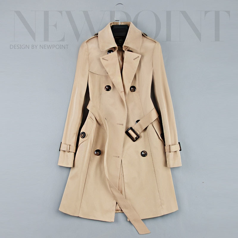 Mid-long Double Breasted Trench Coats