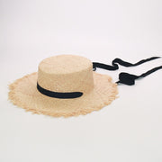 Women & Kids Ribbon Girl Summer Beach Hats