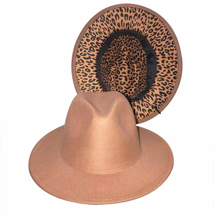 Four Seasons Unisex Inner Leopard Fedoras