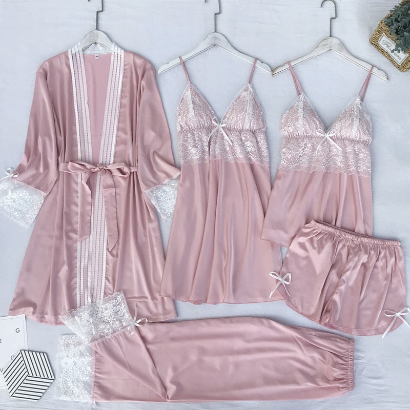 Silky Kimono Bathrobe Sets