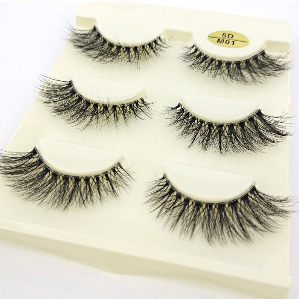 3D Mink Lashes Natural Short Full Strip