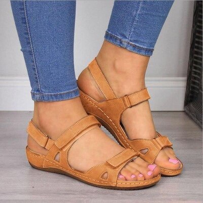 Buckle Strap Snakeskin Casual Sandals