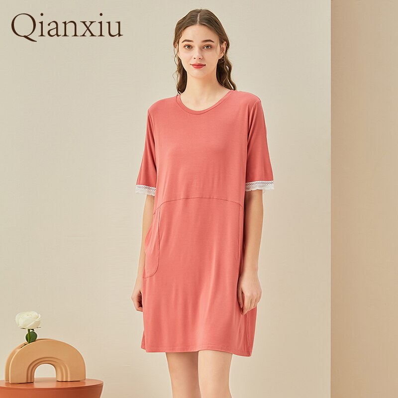 Baboo Fiber Round Collar Nightdress