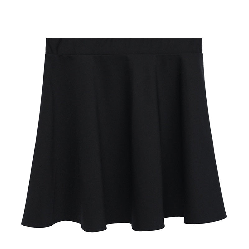 Pleated Short  Black Skirt