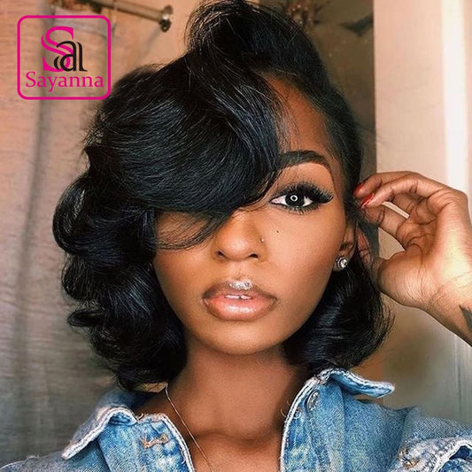 Short Bob 13X4 Lace Front Human Hair Wigs