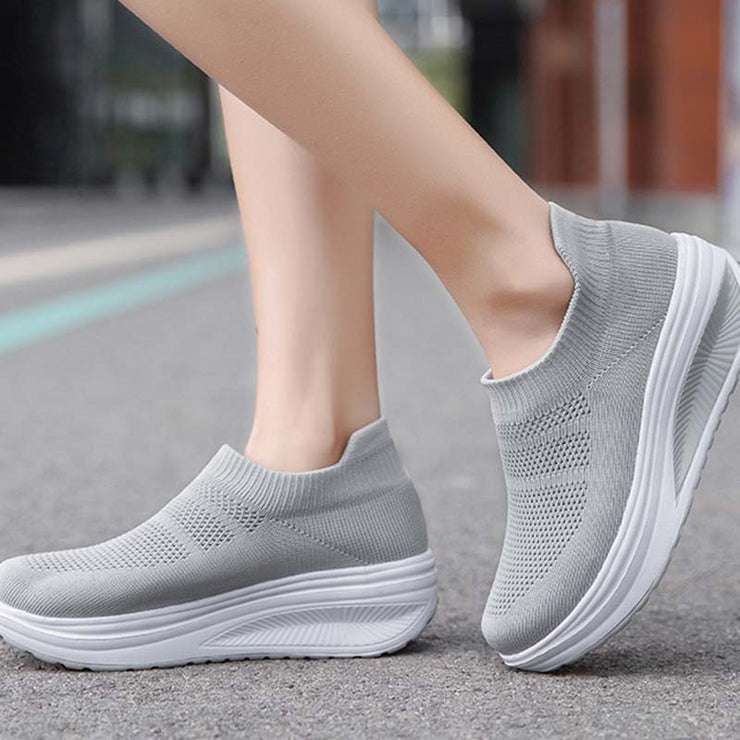 Thick Sole Vulcanized Slip-on Sneakers