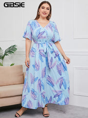 GIBSIE Floral Print  Maxi Dresses