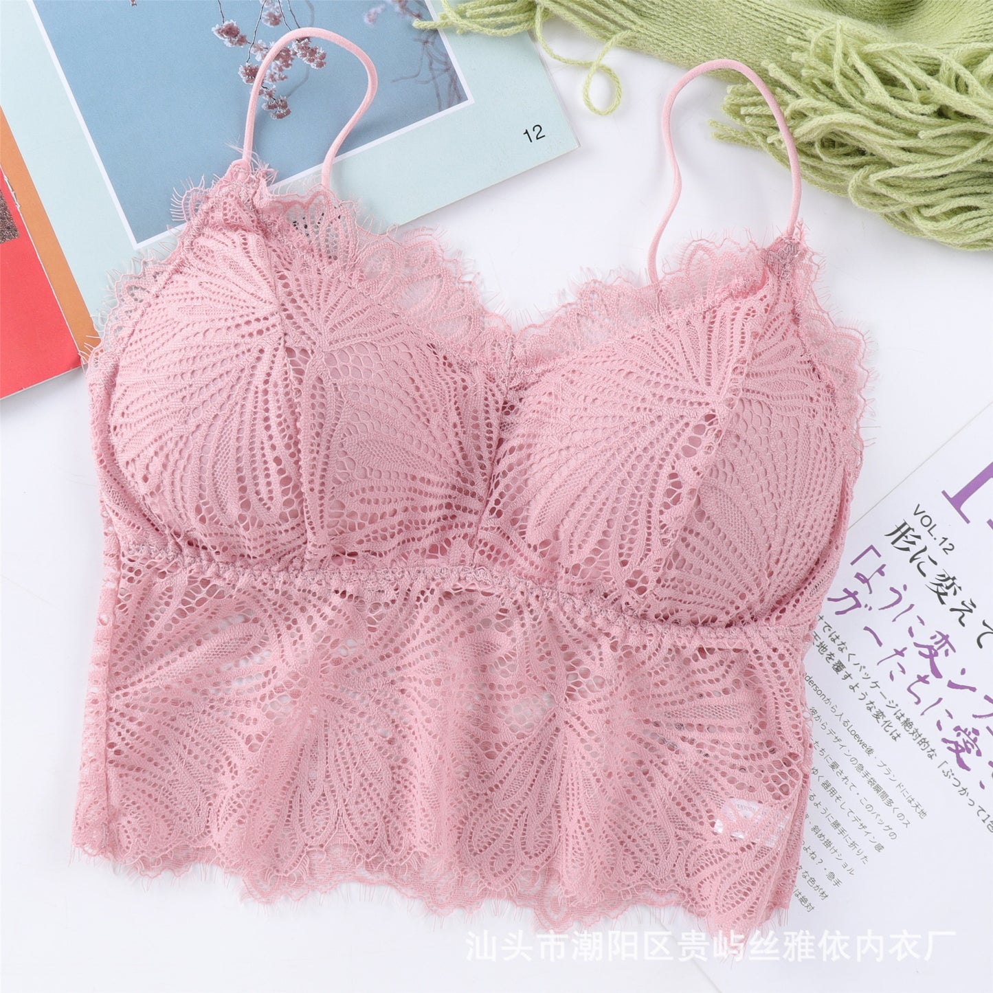 Wire Free Lace Bra Shirt