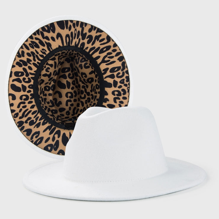 Four Seasons Unisex Inner Leopard Fedoras