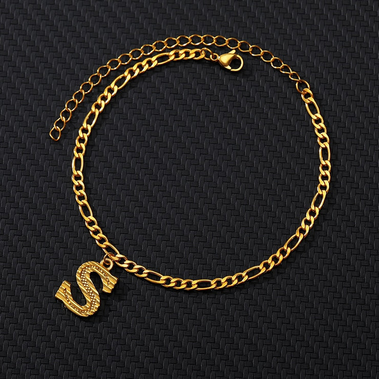 Alphabet Chain Ankle Bracelet