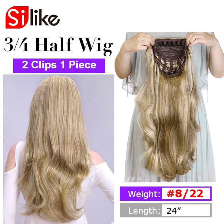 Long Synthetic Half Clips Extension Wigs