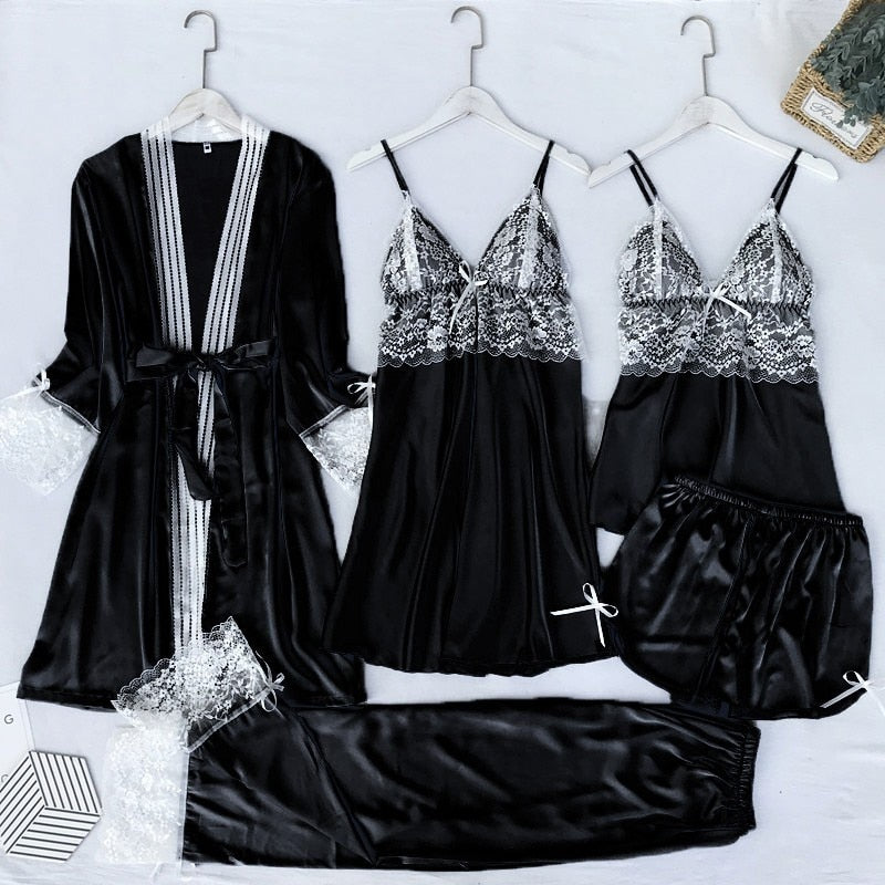 Silky Kimono Bathrobe Sets