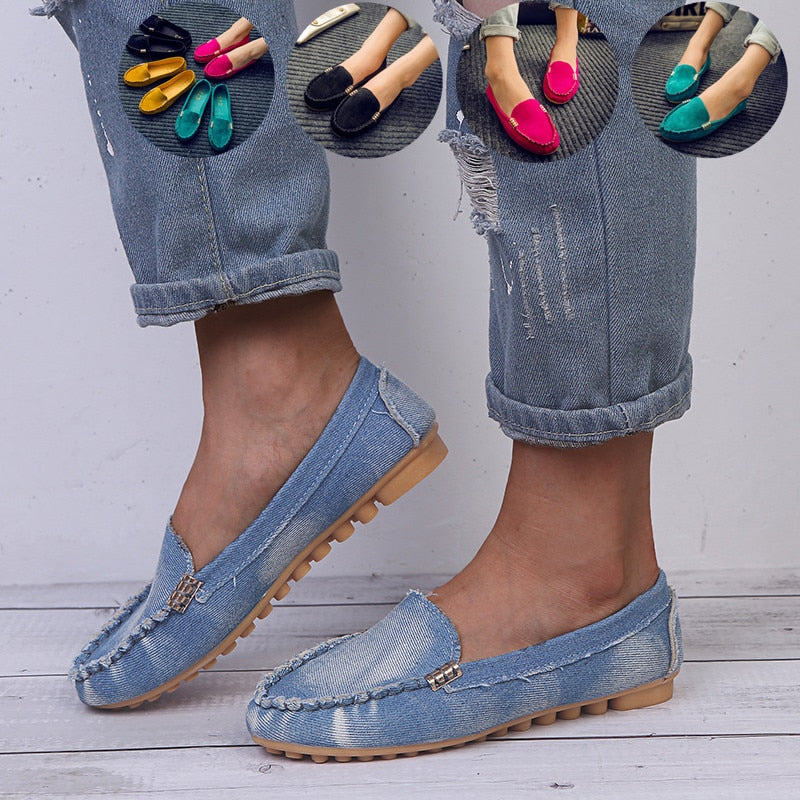 Denim Flats