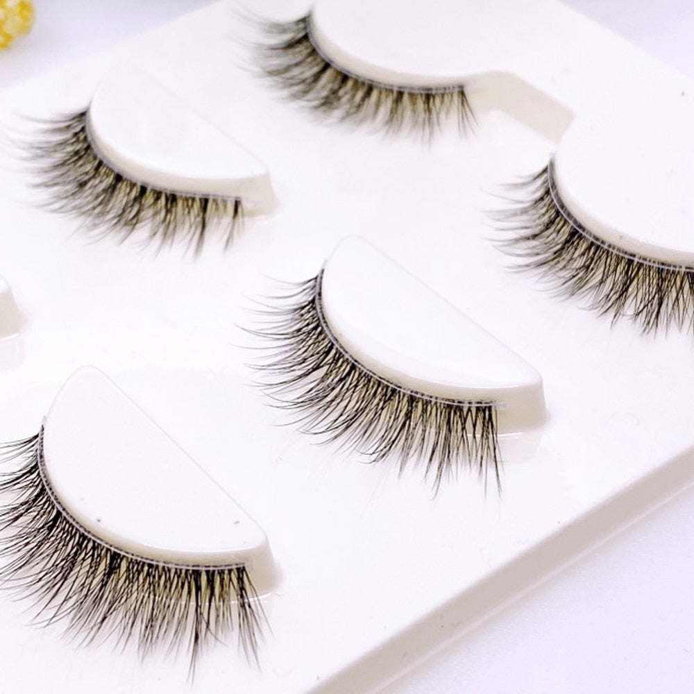 3D Mink Lashes Natural Short Full Strip