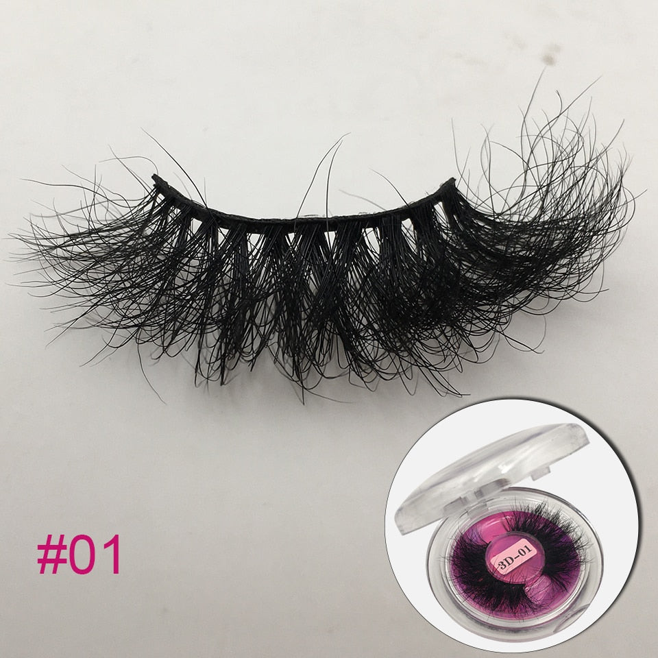 RED SIREN Mink 25mm Fluffy Messy 3D Long Lashes