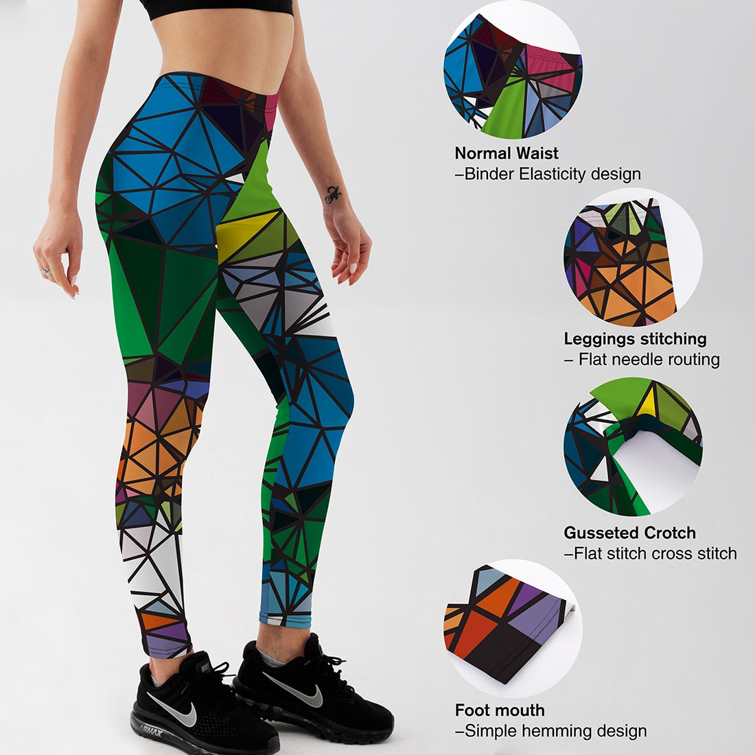 Diamond Color Digital Print Leggings