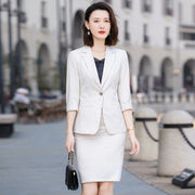 2pc Half Sleeve Skirt and Jackets Suits